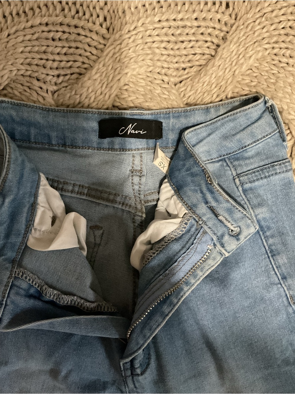 NVGTN NAVI High Rise Skinny Jeans XS Light Wash Stretch Denim